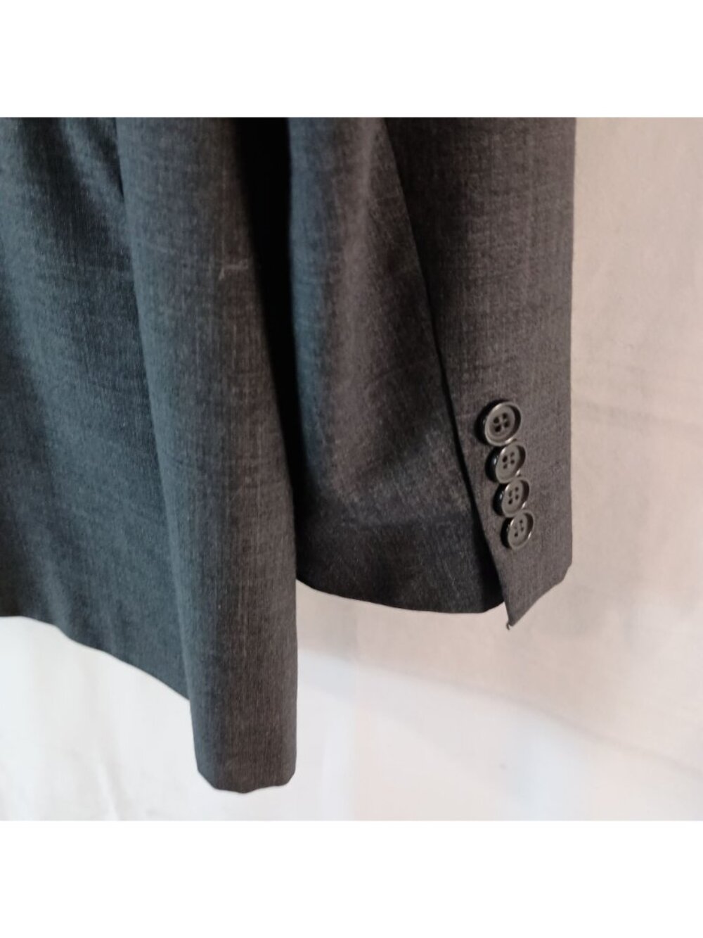 Louis Raphael Luxe Gray Wool Suit Jacket Blazer 42R Tailored Fit 3 Button - Picture 4 of 10